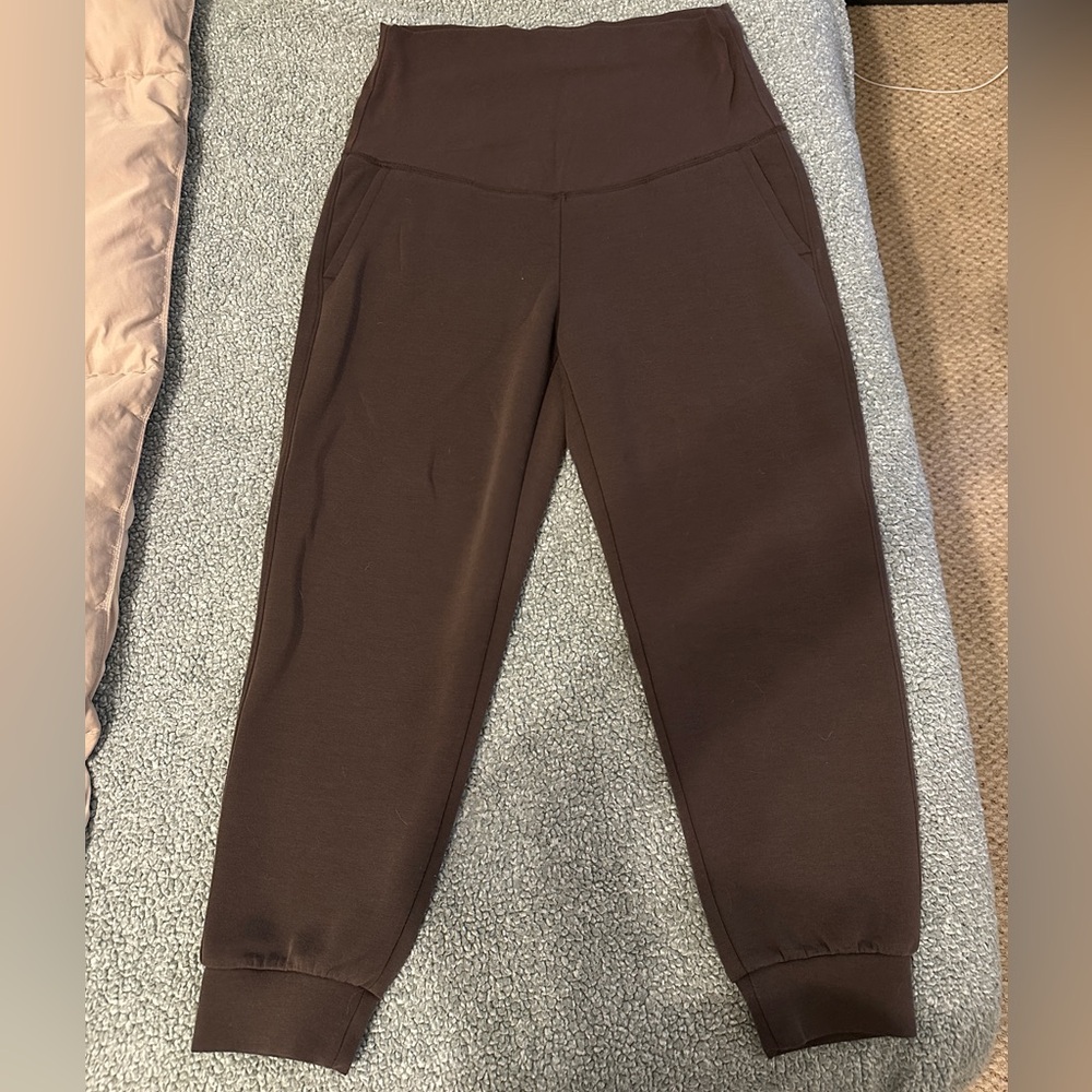 Maternity Bounce Fleece Rollover-Waist Jogger Sweatpants